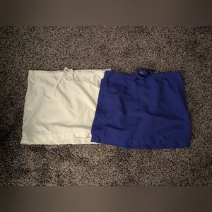 L.L. Bean Blue and White Mini Skirts